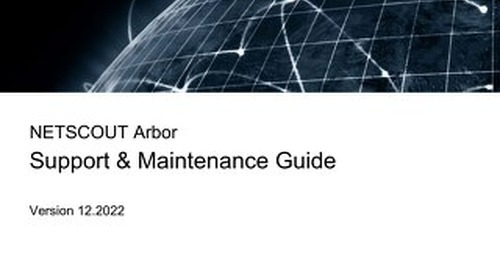 NETSCOUT Arbor Support & Maintenance Guide
