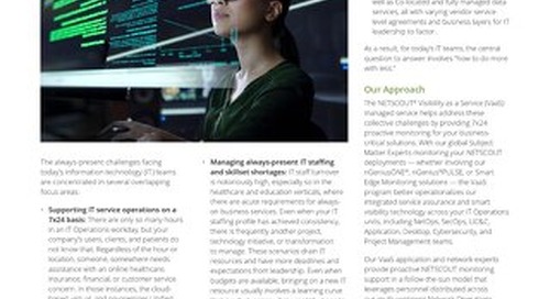 NETSCOUT Visibility as a Service for Always-On, Proactive Performance Management