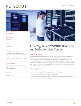 Arbor Sightline/TMS DDOS Detection and Mitigation User Course