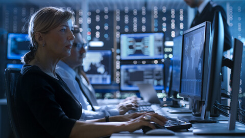 Users working together in a NOC