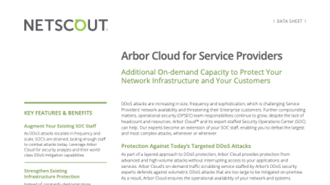 Arbor Cloud for Service Providers